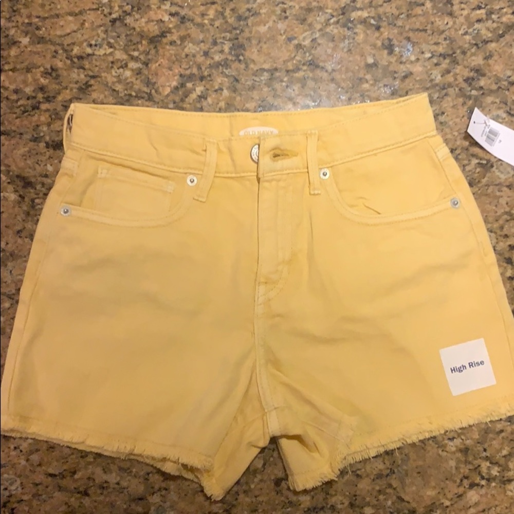Old Navy Girls Size 12 Yellow High Rise Shorts